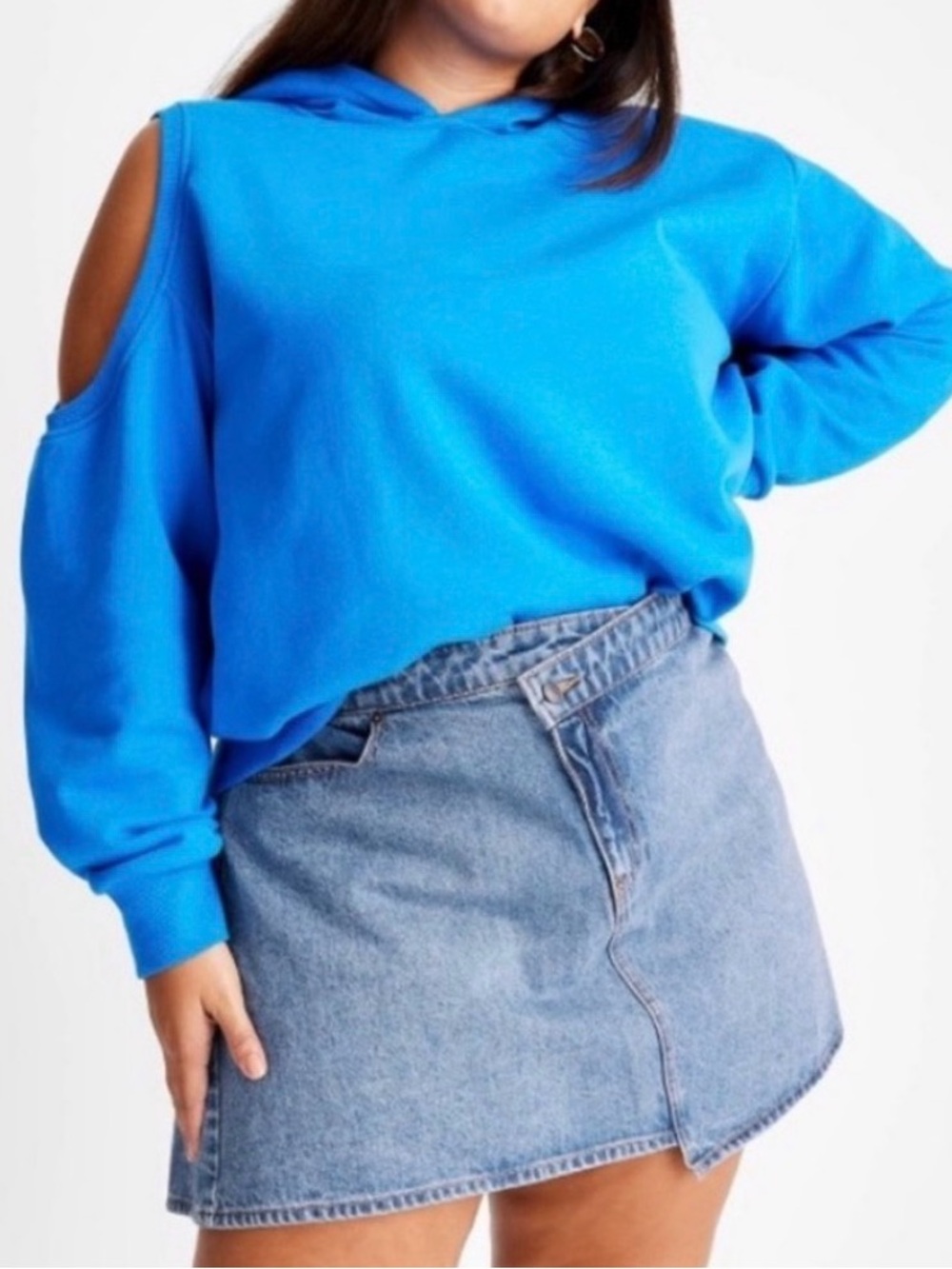Future Collective Women’s Asymmetrical Skirt in Denim Blue
